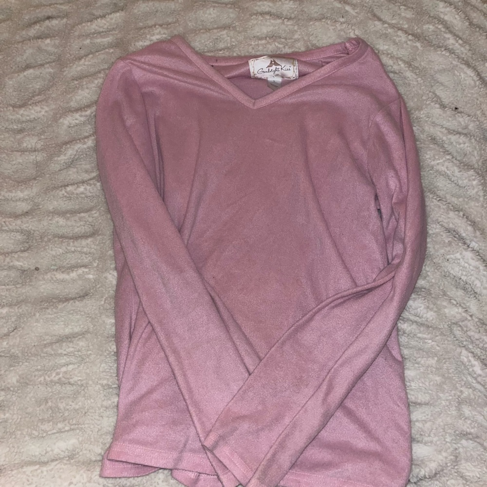 fluffy pink sleep night shirt.